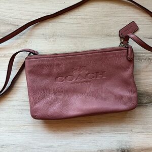 Coach Dusty Rose Leather Crossbody Bag